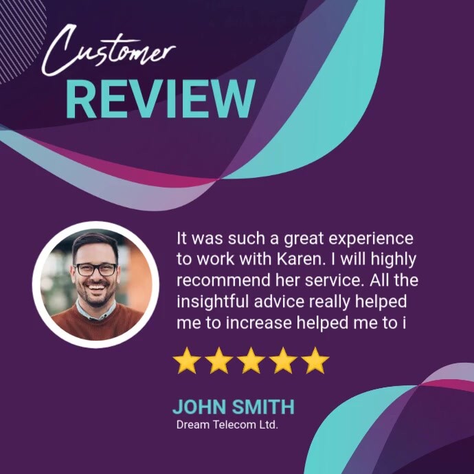 Customer review template PosterMyWall