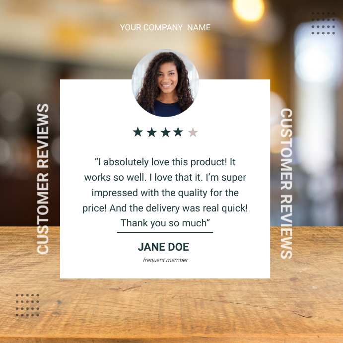 Customer reviews Template | PosterMyWall
