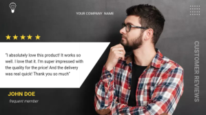 Customer reviews Præsentation (16:9) template