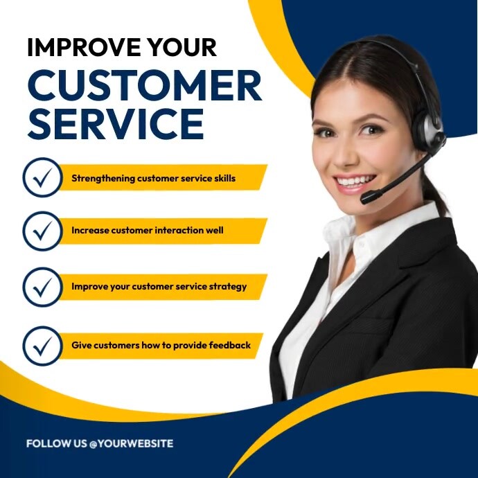 Customer Text Advertisement Example Customer Service Ads Template | PosterMyWall