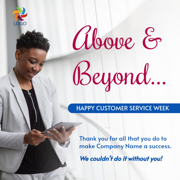 customer service week 2024 above and beyond Pos Instagram template