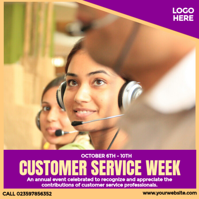 Customer Service Week Template | PosterMyWall