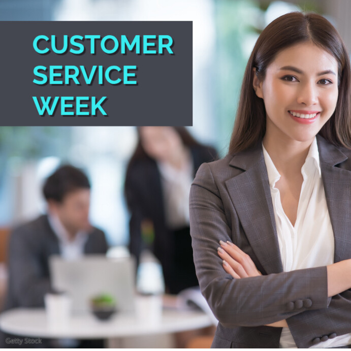 Customer Week Display Customer service week Template | PosterMyWall