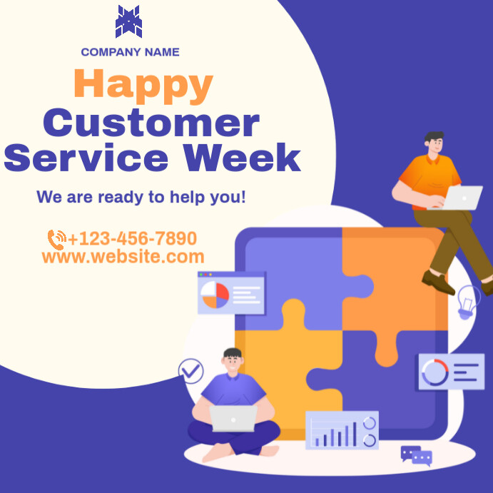 Customer Service Week Instagram Post template