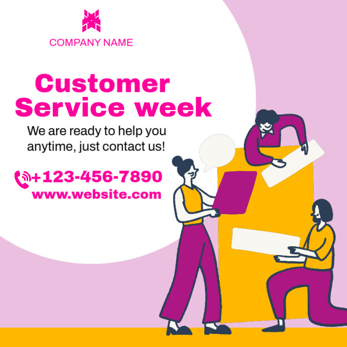 Customer Service Week Instagram Post template