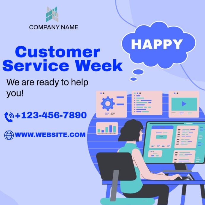 Customer Service Week Template | PosterMyWall