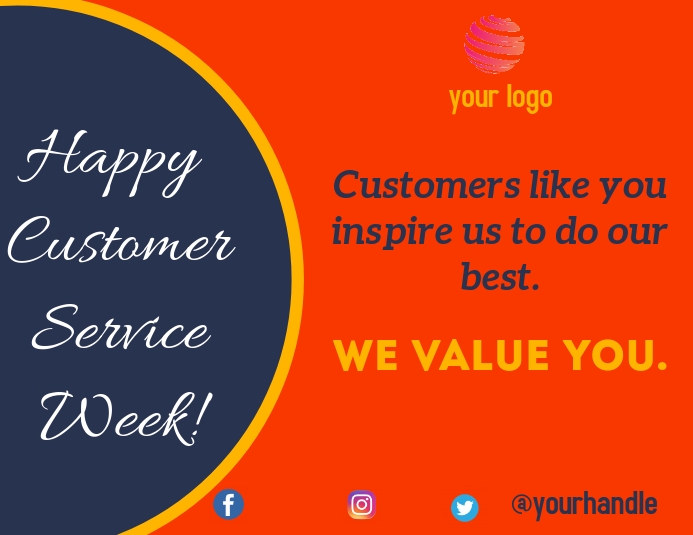 Customer Week Display customer service week Template | PosterMyWall