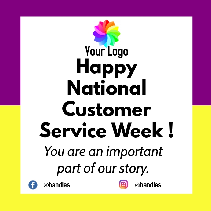 customer service week Instagram-opslag template