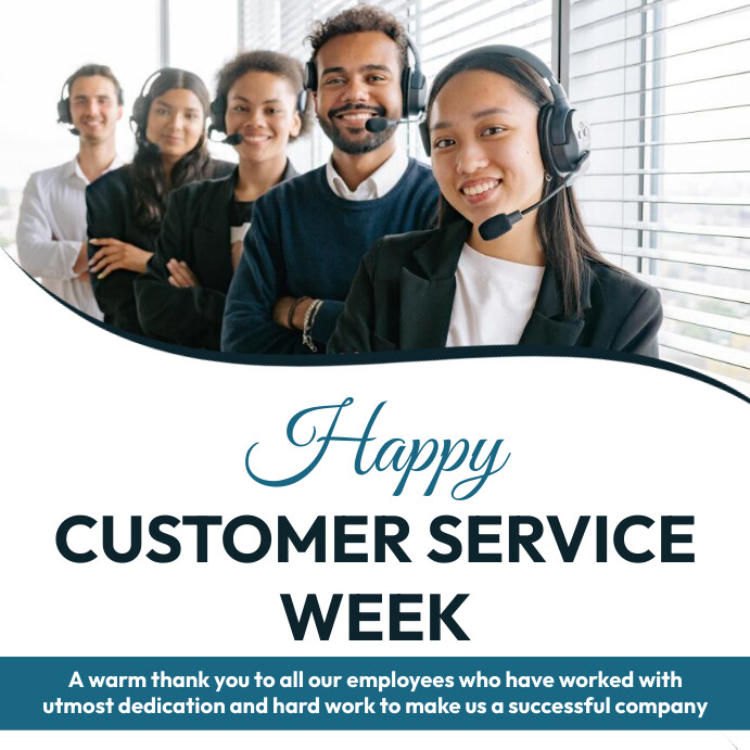 Customer Week Display Customer service week employee appreciation Template | PosterMyWall