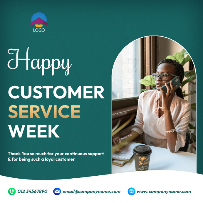 customer service week ig flyer template | PosterMyWall