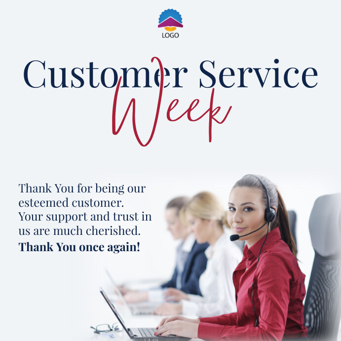customer service week message Template | PosterMyWall
