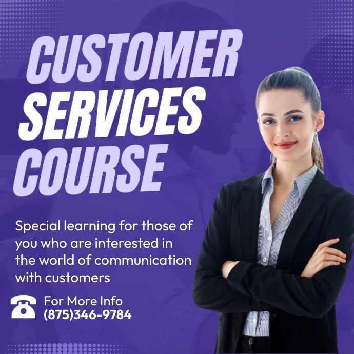 Customer Services Course Template | PosterMyWall