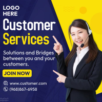 Customer Services โพสต์บน Instagram template