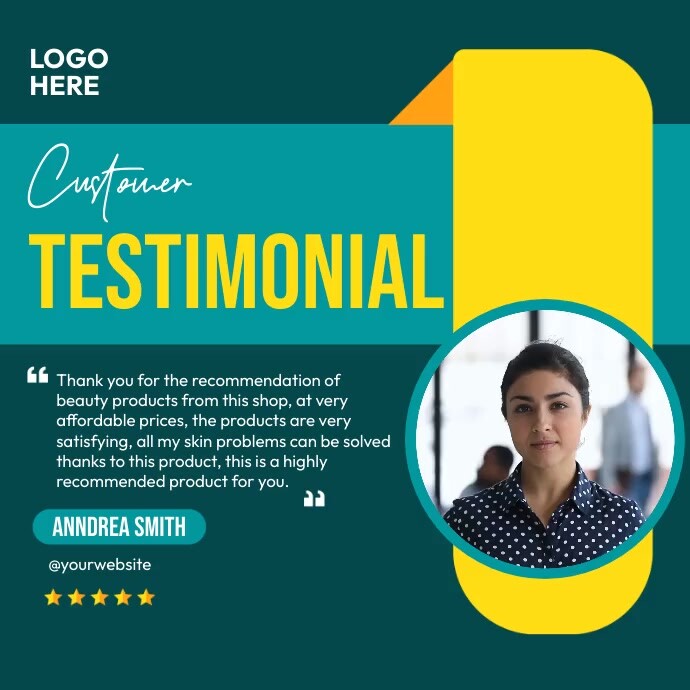 Plantilla de Customer Testimonial Ads | PosterMyWall