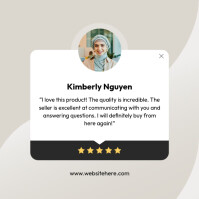 สีขาว Customer Testimonial Instagram Post Template