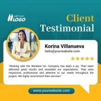 customer testimonial template Publicación de Instagram