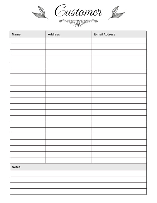 Customer Tracker Template Flyer (US Letter)