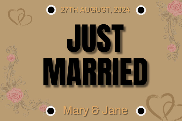 customised wedding car plate Poster template