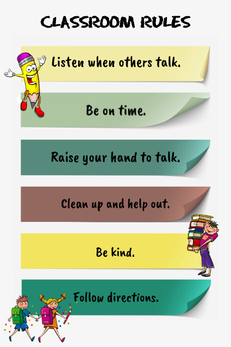 Customizable Classroom Rules Template | PosterMyWall