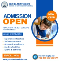 Customizable education Admission open flyer Instagram Plasing template