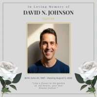 Customizable In Loving Memory Poster Template - Elegant Tribute Design