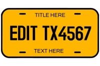 Customizable License Plate Maker Ilebula template