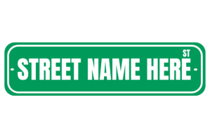Customizable Street Sign Printable Label template