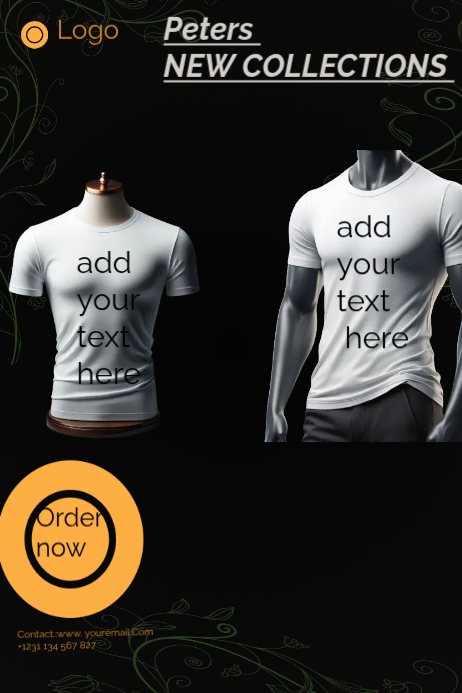 Customizable t-shirts Poster template