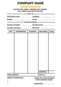 Bill Book Using Template bill book invoice design template | PosterMyWall