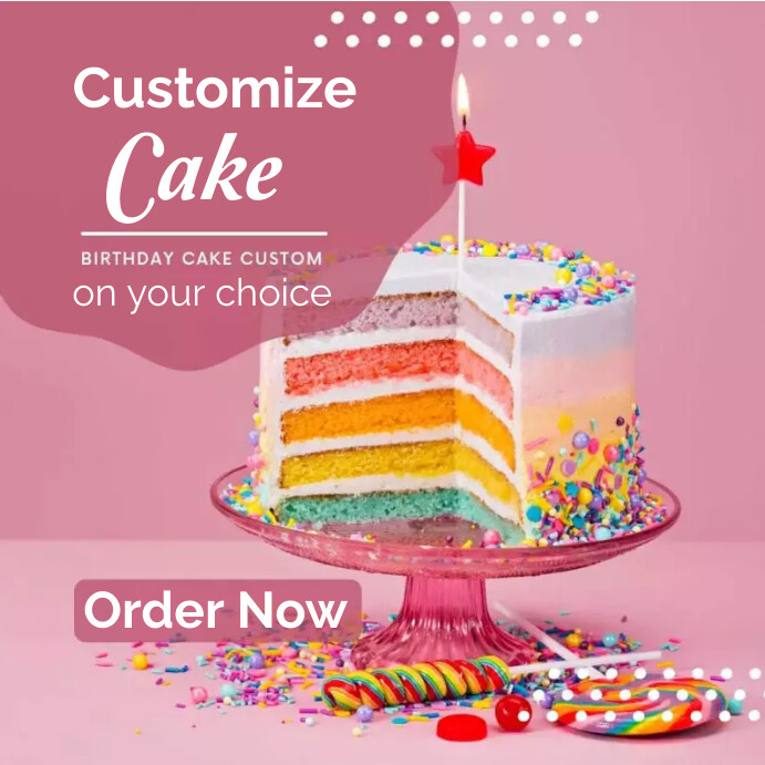 Customize Cake Template PosterMyWall
