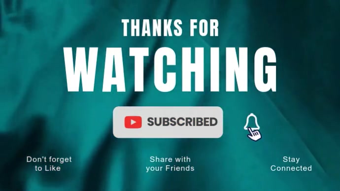Customize Youtube Videos Outro, template