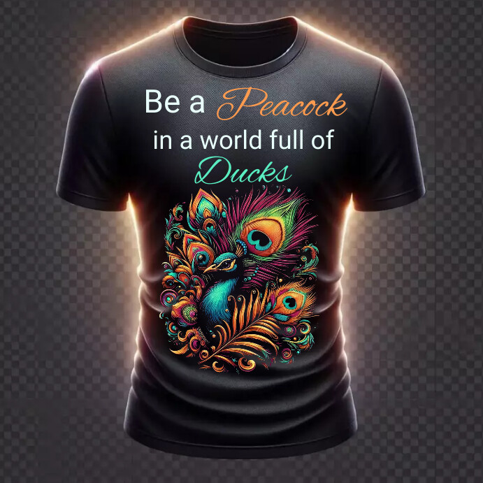 Copy Of Customized Peacock On T shirt Template PosterMyWall copy-of-customized-peacock-on-t-shirt-template-postermywall
