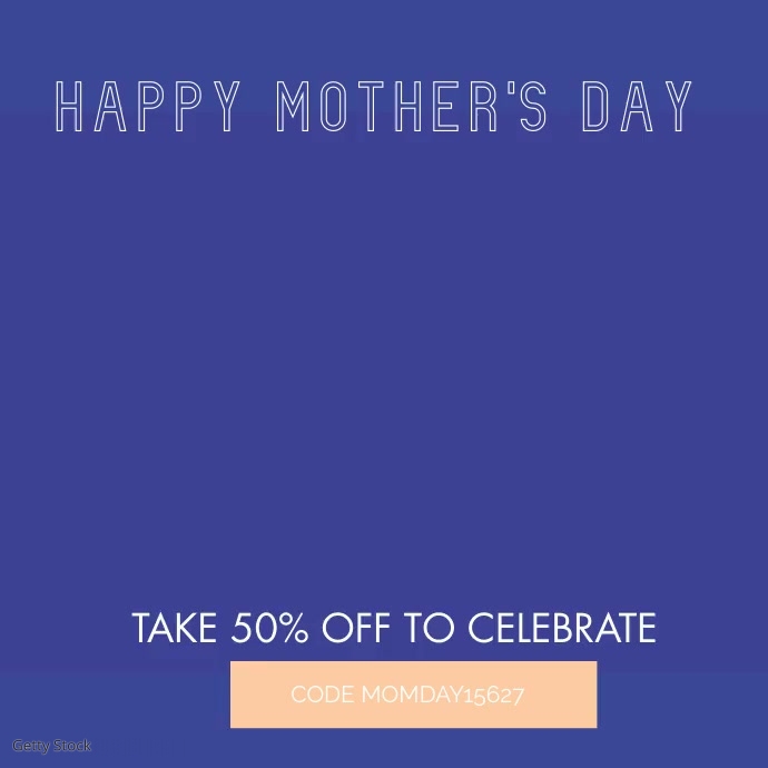 Cute Animated Mother's Day Video Sale Ad Instagram Post template