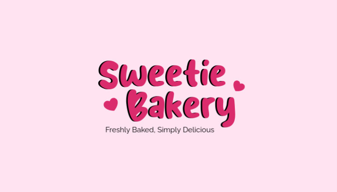 Cute bakery logo design Blogkop template