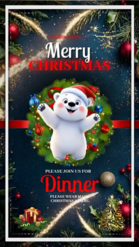 Sort Christmas Dinner Invitation Rolka Instagram Template