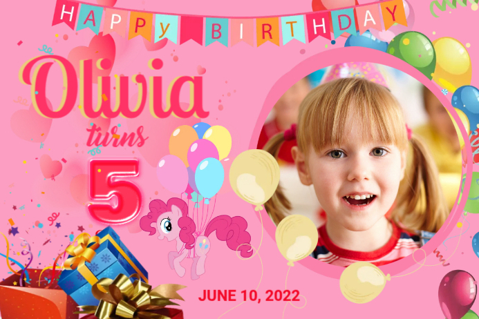 Image 2 for Hello Kitty Birthday Banner Template Free