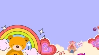 cute candy party joyful background Presentation (16:9) template