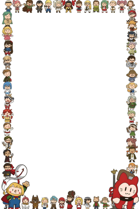 Cartoon Character Border Template | PosterMyWall