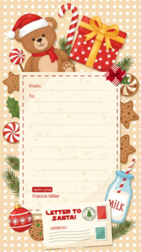 Giallo Letter to Santa Instagram Story Template