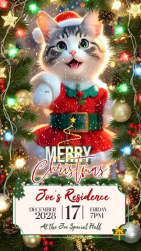 Cute Christmas Reel Invite template