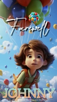 cute farewell video animation instagram story template
