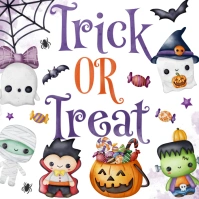 Cute Halloween Tag for Kids Instagram na Post template