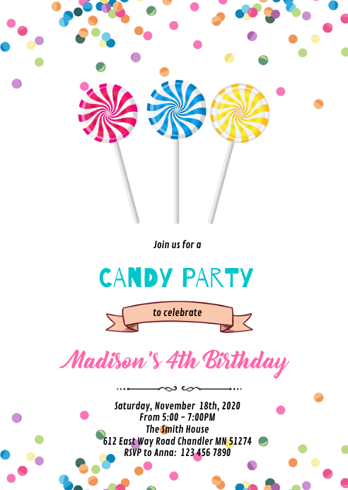 Lollipop Invitations
