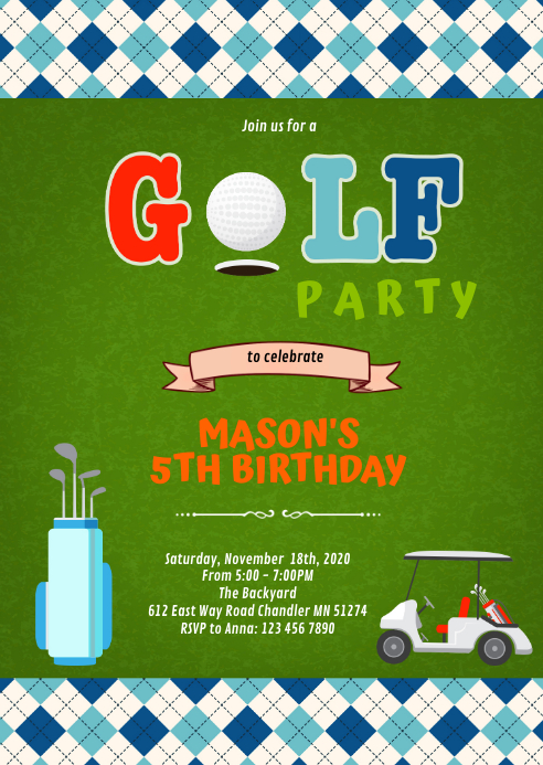 Cute Mini Golf Party Invitation Template Postermywall Cute Mini Golf Party Invitation Template Postermywall