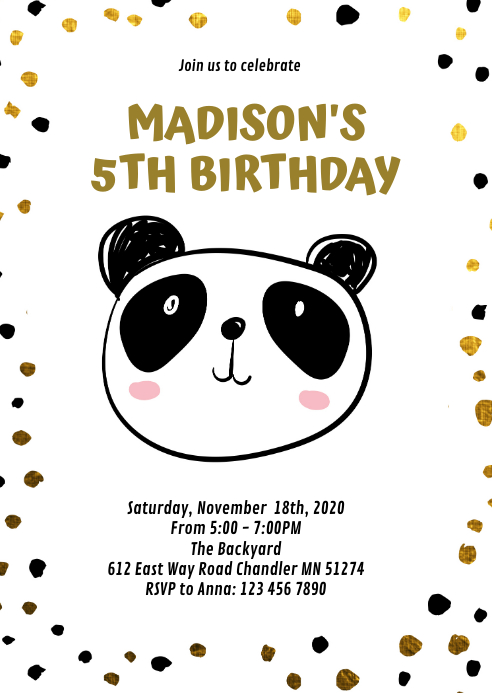 Modele Invitation D Anniversaire Panda Mignon Postermywall Modele Invitation D Anniversaire Panda Mignon Postermywall