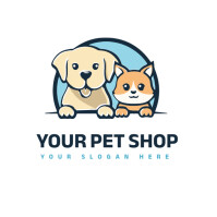 Wit cute pet logo/dog and cate logo/pet care loggo/veterinary  clinic logo/animal hospital logo Logo Template