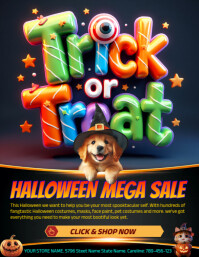 Negro Halloween Sale Pamflet Template