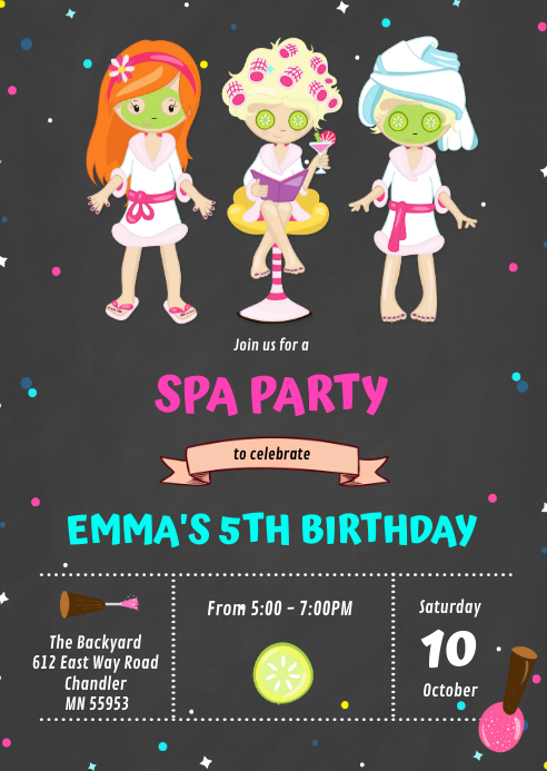 Modele Une Invitation De Fete D Anniversaire De Spa Mignon Postermywall Modele Une Invitation De Fete D Anniversaire De Spa Mignon Postermywall