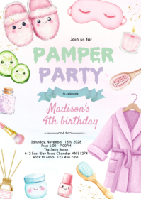 Weiß Pamper Party A6 Template