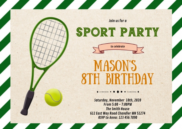 Modele Invitation D Anniversaire De Sport A Rayures Vertes Postermywall Modele Invitation D Anniversaire De Sport A Rayures Vertes Postermywall